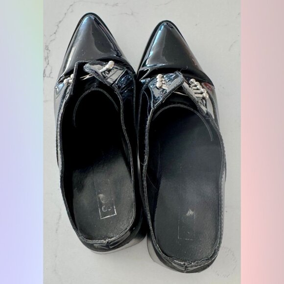 Sol Sana Black Pierced Patent Booties - Sz 38 - Picture 5 of 6
